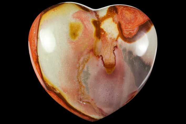 Wide, Polychrome Jasper Heart - Madagascar #118641